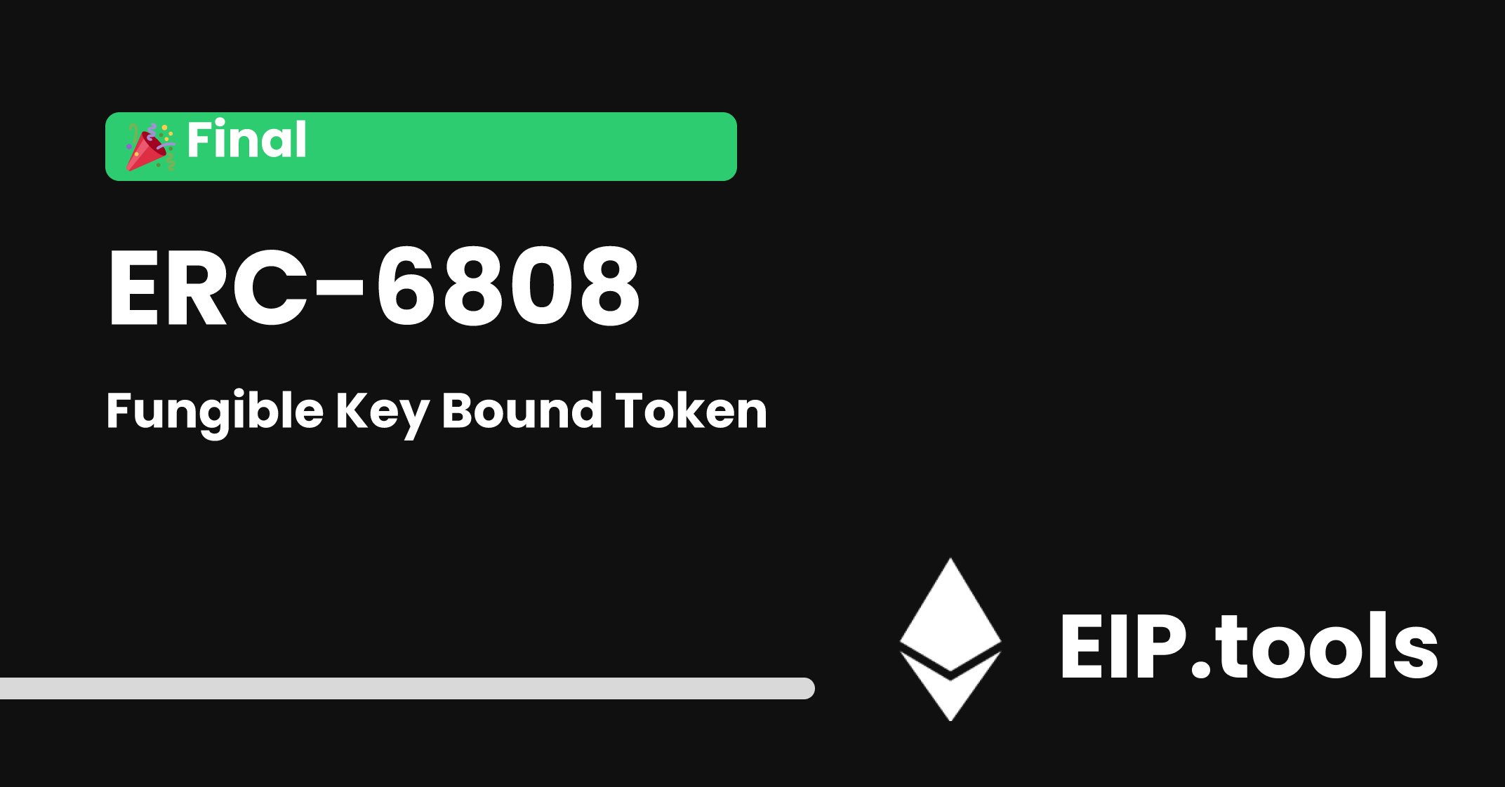 ERC-6808: Fungible Key Bound Token | EIP.tools
